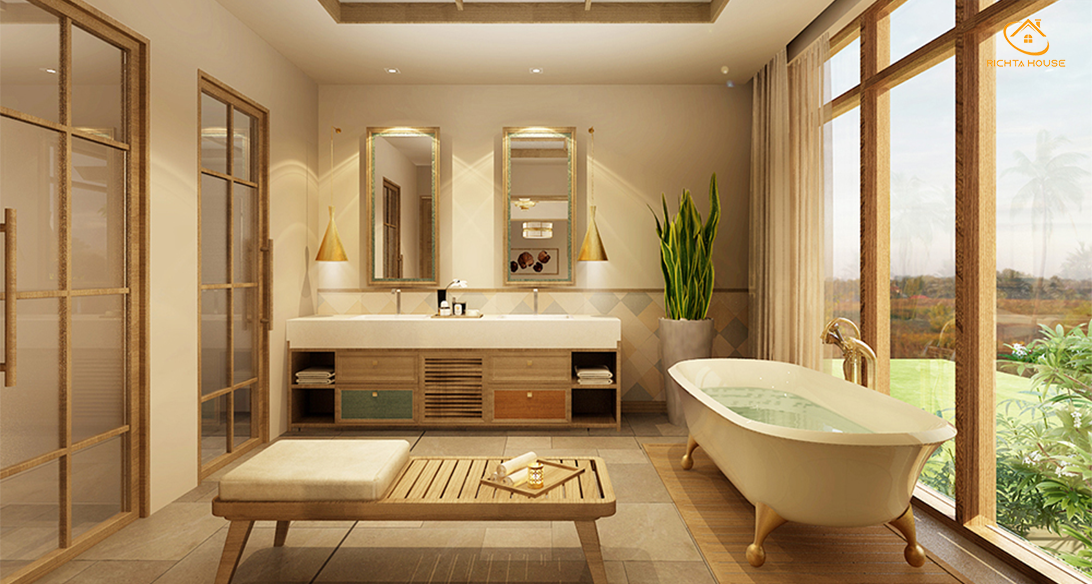 Không gian phòng tắm tuyệt đẹp Fusion resort Đà Nẵng